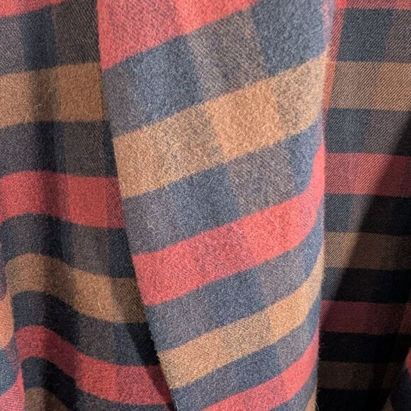 Design Lab Lord & Taylor Open Blazer Plaid Flannel Relaxed Fit Large Pockets - Picture 9 of 13